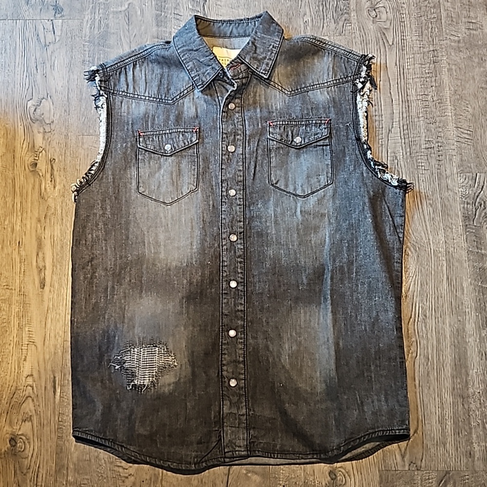 Springfield Classic Western Button Up 100% Cotton Vest Size Medium